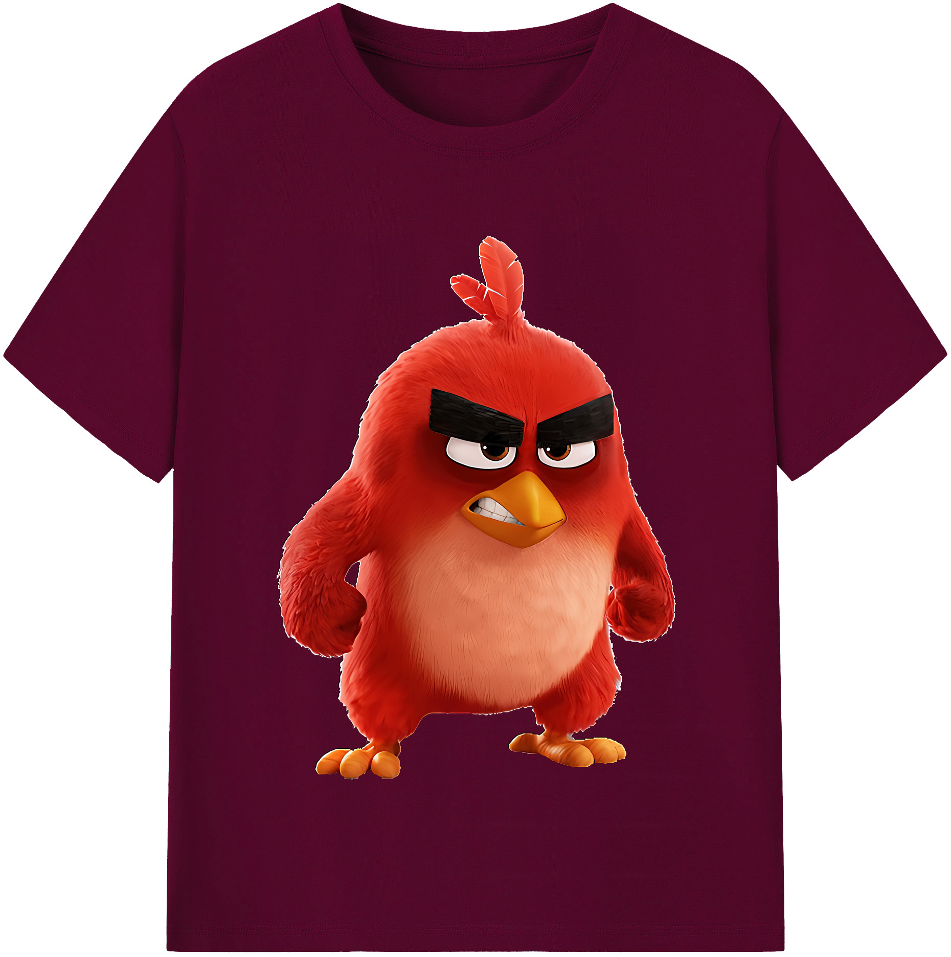 （画像用） Angry Birds アングリーバード レディースカジュアルプリントTシャツ（綿100％）